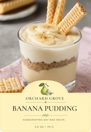 Banana Pudding Parfait Soy Wax Melts – 6 Cube Clamshell