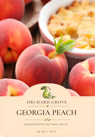 Georgia Peach Soy Wax Melts – 6 Cube Clamshell