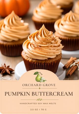 Pumpkin Spice Buttercream Soy Wax Melts – 6 Cube Clamshell
