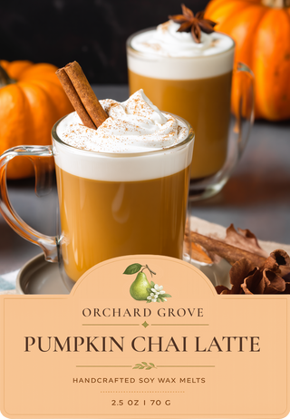 Pumpkin Chai Latte Soy Wax Melts – 6 Cube Clamshell