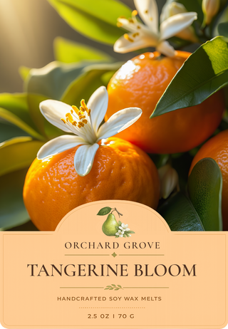 Tangerine Bloom Soy Wax Melts – 6 Cube Clamshell